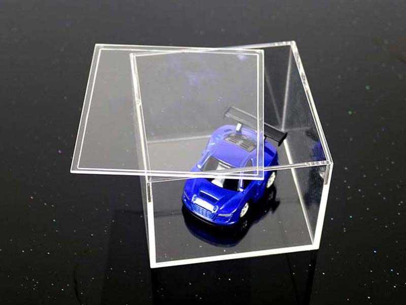 模型汽車(chē)亞克力展示盒透明有蓋五面盒子廠家定制